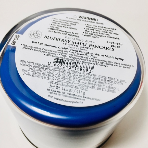 BLUEBERRY MAPLE PANCAKES 3 Wick Candle - Picture 3 of 4